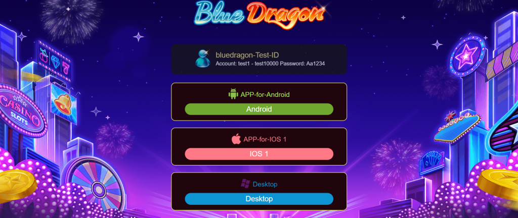 Blue Dragon Casino login